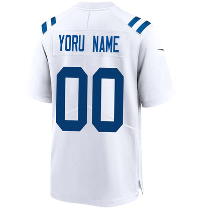 Custom I.Colts White Stitched Player Vapor Game Football Jerseys