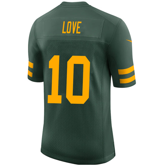 GB.Packer #10  Jordan Love Gold Stitched Player Vapor Game Football Jerseys