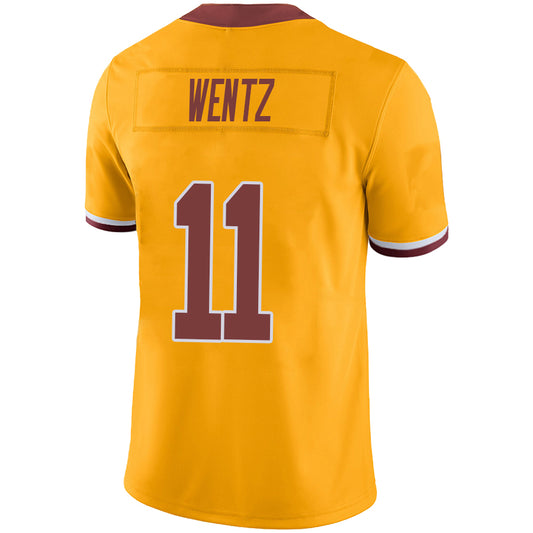 W.Commanders #11 Carson Wentz Gold Stitched Player Vapor Game Football Jerseys