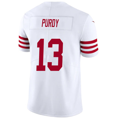 SF.49ers #13 Brock Purdy White Stitched Player Vapor Elite Football Jerseys