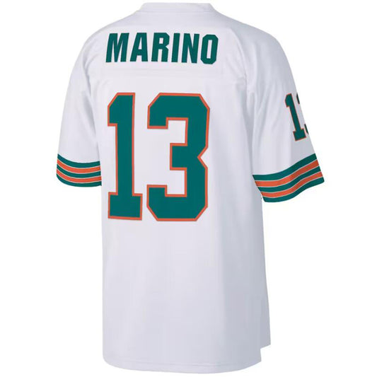 M.Dolphins #13 Dan Marino White Stitched Player Game Football Jerseys
