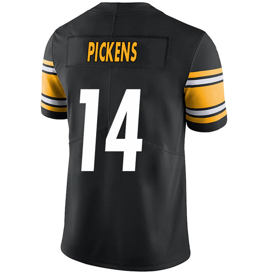 P.Steelers #14 George Pickens Black Stitched Player Game Football Jerseys