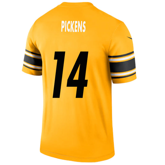 P.Steelers #14 George Pickens Gold Stitched Player Game Football Jerseys