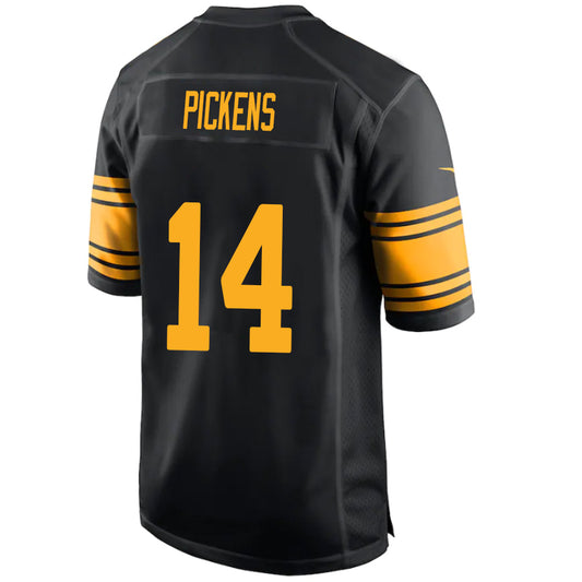 P.Steelers #14 George Pickens Black Stitched Player Vapor Game Football Jerseys
