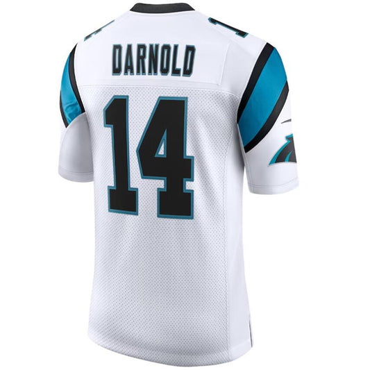 C.Panthers #14 Sam Darnold White Vapor Limited Player Game Football Jerseys