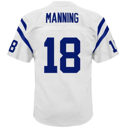 I.Colts #18 Peyton Manning Mitchell & Ness White 2006 Retired Player Legacy Football Jerseys