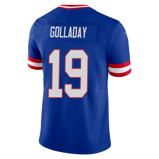 NY.Giants #19 Kenny Golladay Royal Stitched Player Vapor Game Football Jerseys