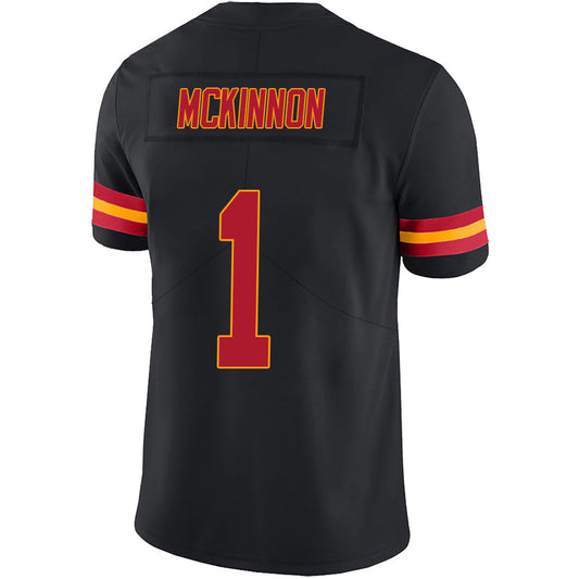 KC.Chiefs #1 Jerick McKinnon Black Stitched Player Game Football Jerseys