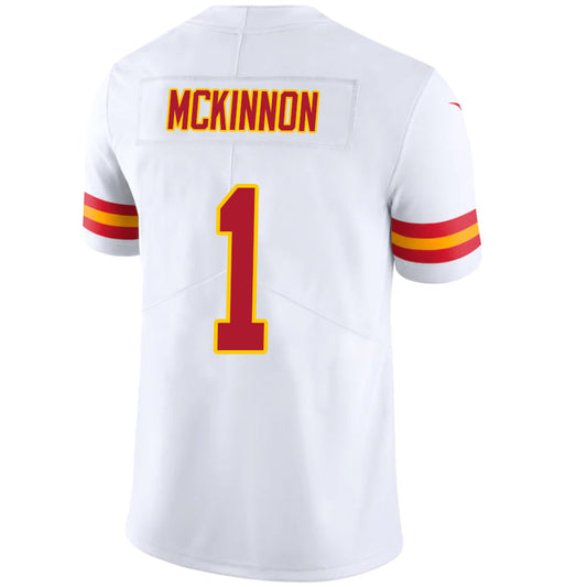 KC.Chiefs #1 Jerick McKinnon White Stitched Player Vapor Game Football Jerseys