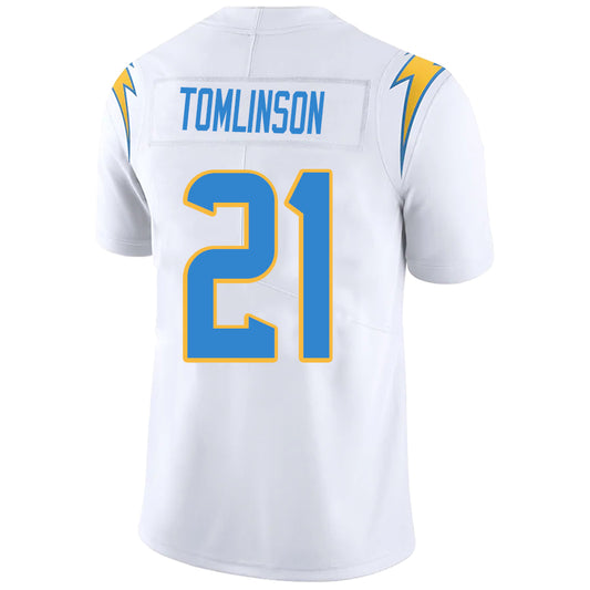 LA.Chargers #21 LaDainian Tomlinson White Stitched Player Game Football Jerseys