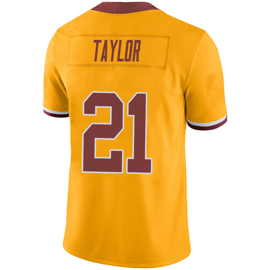 W.Commanders #21 Sean Taylor Gold Stitched Player Vapor Game Football Jerseys