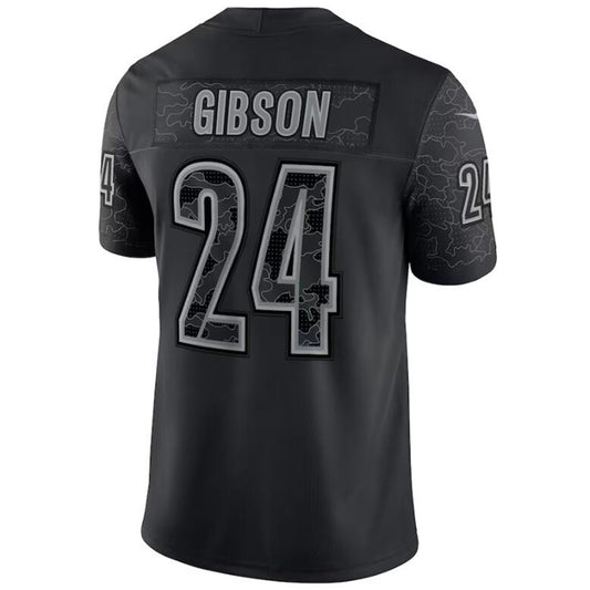 W.Commanders #24 Antonio Gibson Black Stitched Player Game Football Jerseys