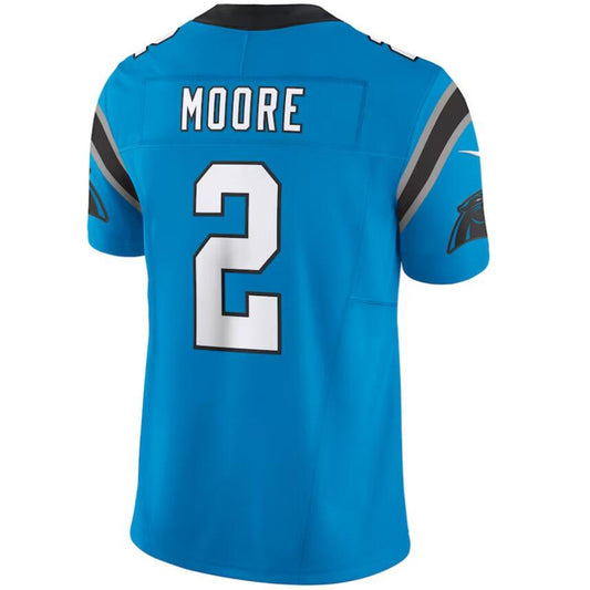 C.Panthers #2 D.J. Moore Blue Vapor F.U.S.E. Limited Jersey Game Football Jerseys