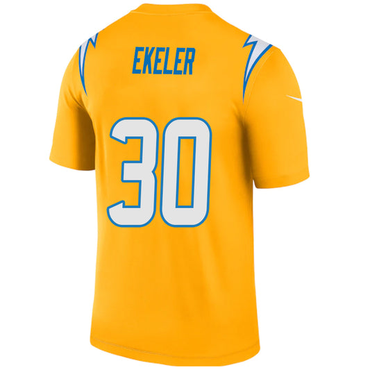 LA.Chargers #30 Austin Ekeler Gold Stitched Player Game Football Jerseys