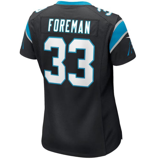 C.Panthers #33 D'Onta Foreman Black Stitched Player Vapor Game Football Jerseys