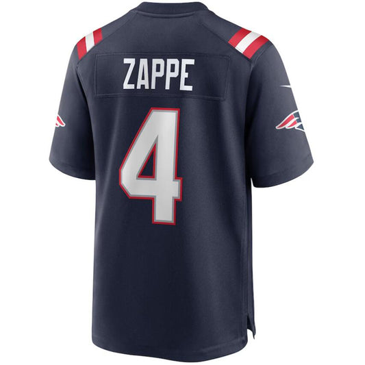 NE.Patriots #4 Bailey Zappe Navy Stitched Player Game Football Jerseys