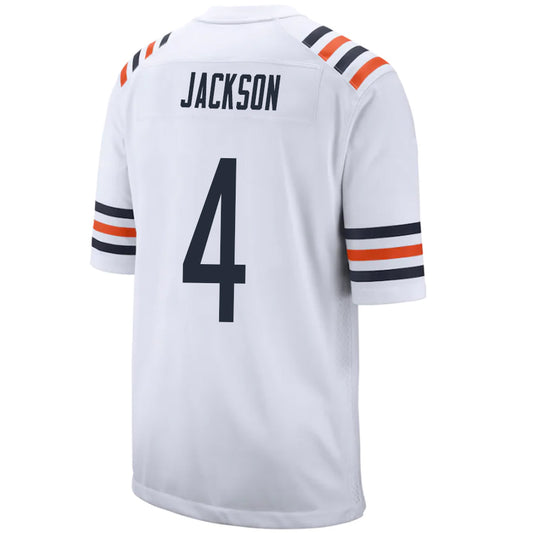 C.Bears #4 Eddie Jackson White Stitched Player Vapor Game Football Jerseys