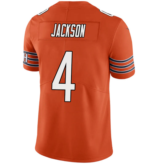 C.Bears #4 Eddie Jackson Orange Stitched Player Game Football Jerseys