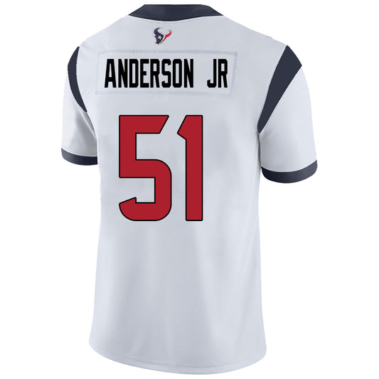 H.Texans #51 Anderson Jr White Stitched Player Game Football Jerseys