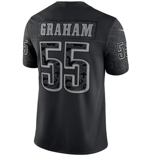 P.Eagles #55 Brandon Graham Black Stitched Player Game Football Jerseys