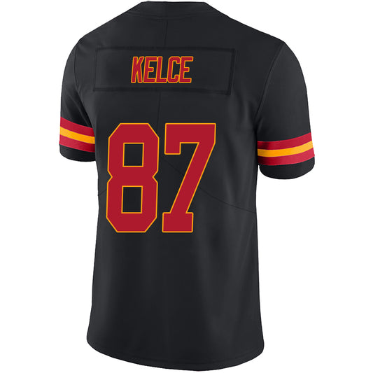 KC.Chiefs #87 Travis Kelce Black Stitched Player Game Football Jerseys
