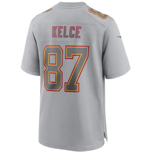 KC.Chiefs #87 Travis Kelce Gray Stitched Player Game Football Jerseys