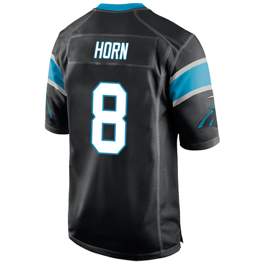 C.Panthers #8 Jaycee Horn Black Stitched Player Vapor Game Football Jerseys