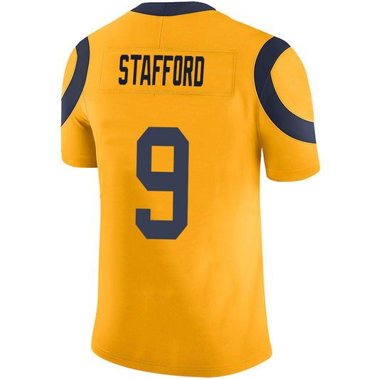 LA.Rams #9 Matthew Stafford Gold Stitched Player Vapor Game Football Jerseys