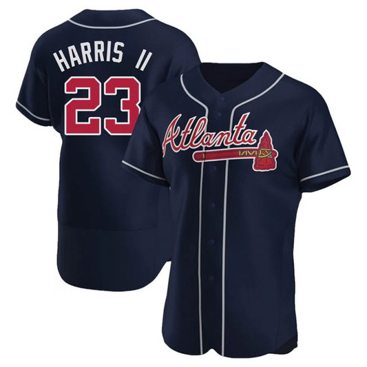 A.Braves #23 Michael Harris II Player Navy Home Limited Elite Baseball Jerseys