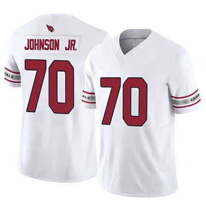 A.Cardinals #70 Paris Johnson Jr. Player White Game Road Football Jerseys