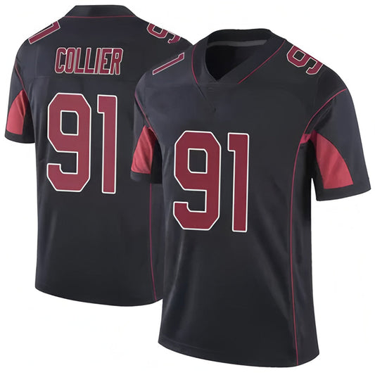 A.Cardinals #91 L.J. Collier Player Black Vapor Limited Elite Football Jerseys