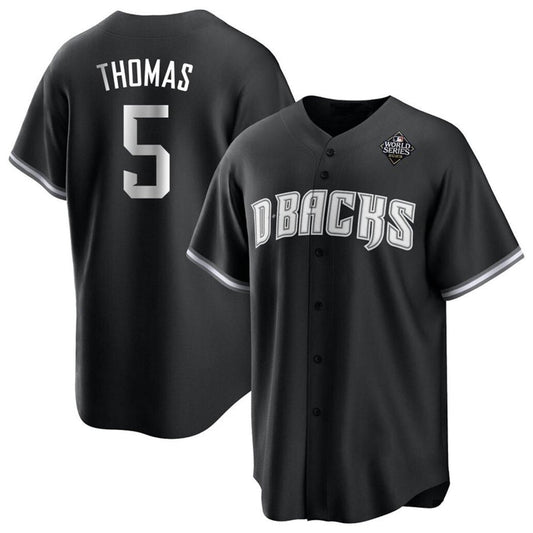 A.Diamondbacks #5 Alek Thomas Player Black Replica Baseball Jerseys