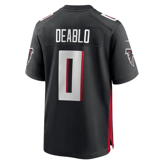 A.Falcons #0 Divine Deablo Player Black Home Game Football Jerseys