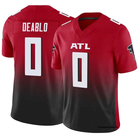 A.Falcons #0 Divine Deablo Player Red Vapor F.U.S.E. Limited Football Jerseys