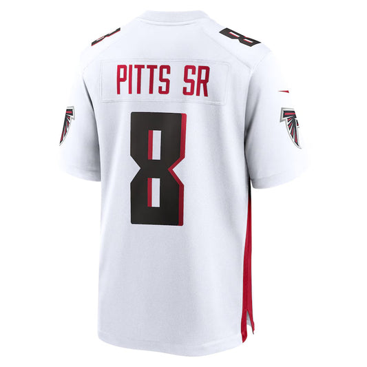 A.Falcons #8 Kyle Pitts Sr. Player White Home Game Football Jerseys