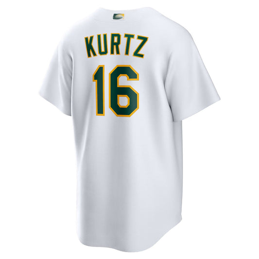 Athletics #16 Nick Kurtz Player White Home Game Football Jerseys