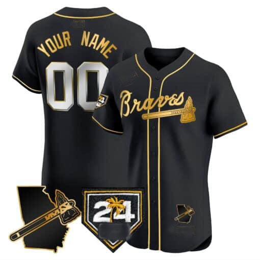 Custom A.Braves Spring Training & Georgia Patch Vapor Premier Elite Stitched Baseball Jerseys