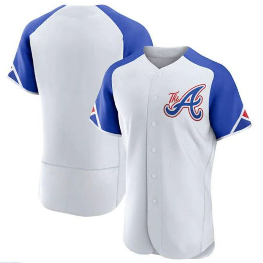 Custom Atlanta Braves White 2023 City Connect Authentic Jersey Stitches Baseball Jerseys