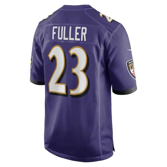 B.Ravens #23 Kyle Fuller Purple Game Player Jersey Stitched American Football Jerseys