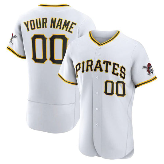 Baseball Jerseys Custom Pittsburgh Pirates White Home Authentic Custom Jersey