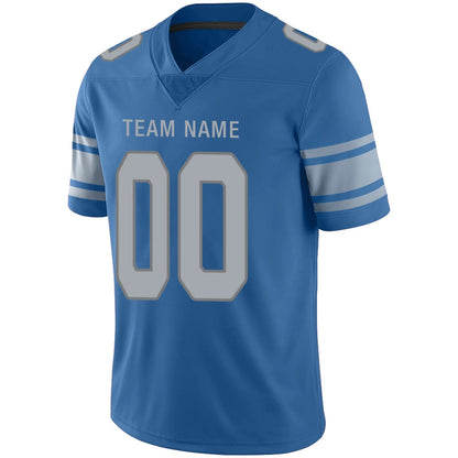 Custom D.Lions Blue Personalized Design Football Jerseys