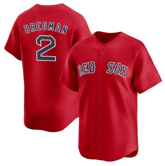 Boston Red Sox #2 Alex Bregman  Player Red 2024 Alternate Limited Stitched Baseball Jersey