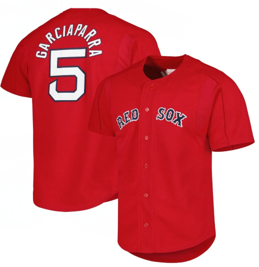 Boston Red Sox #5 Nomar Garciaparra  Player Red Cooperstown Collection Authentic Mitchell & Ness  Stitched Baseball Jersey