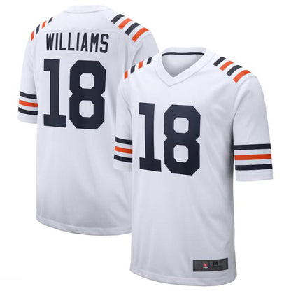 C.Bears #18 Caleb Williams White 2024 Draft 2nd Alternate Game Player Jersey Football Jerseys