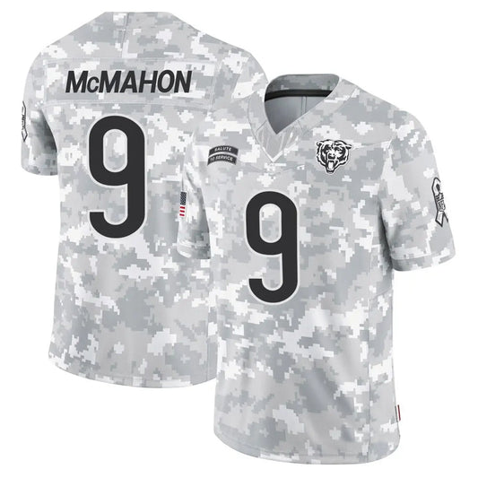 C.Bears #9 Jim McMahon Player Arctic Camo Salute to Service Limited Football Jerseys