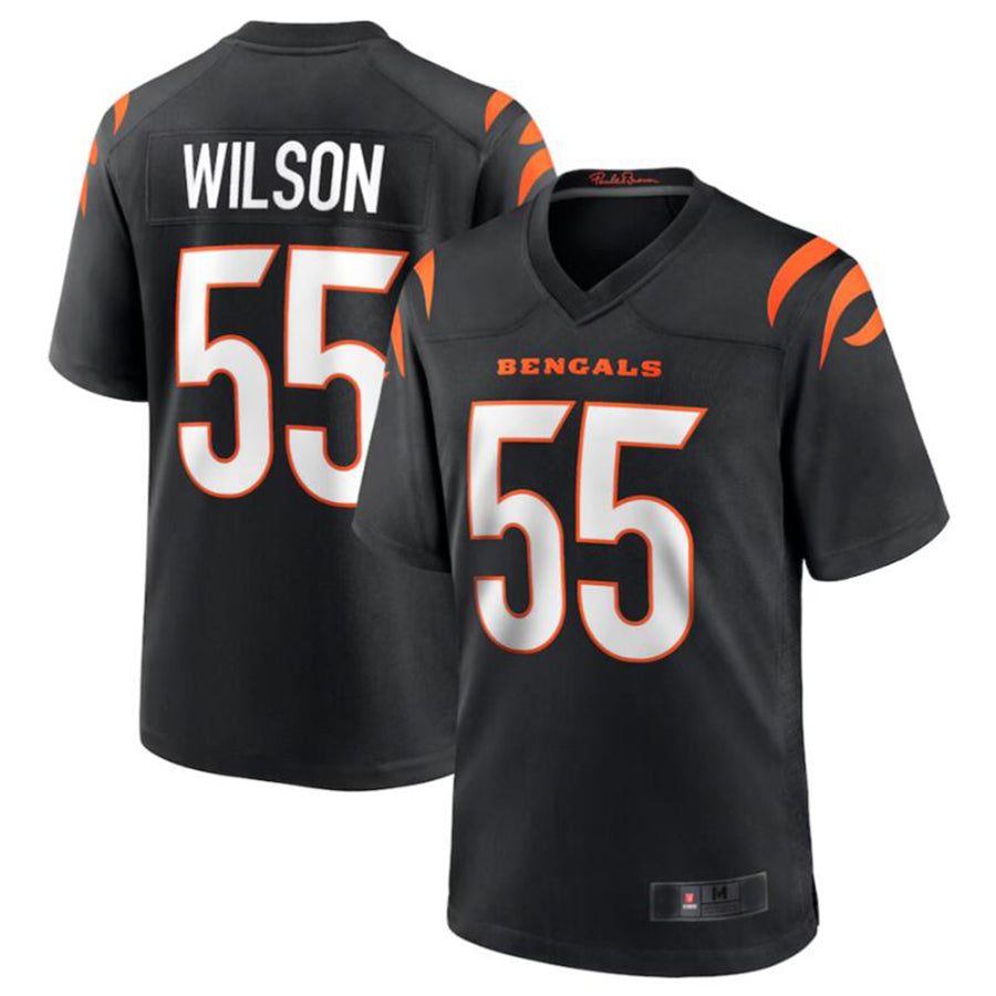 C.Bengals #55 Logan Wilson Black Game Jersey American Stitched Football Jerseys