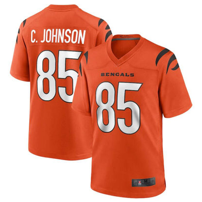 C.Bengals #85 Chad Johnson Orange Retired Player Alternate Game Jersey American Stitched Football Jerseys