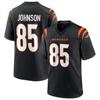C.Bengals #85 Chad Johnson Player Black Home Game Football Jerseys