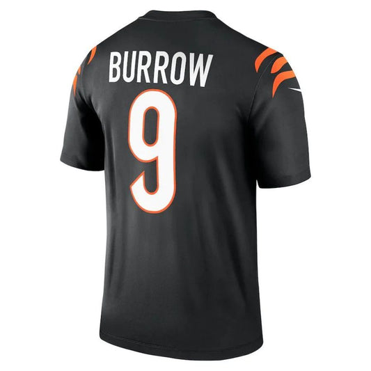 C.Bengals #9 Joe Burrow Black Legend Player Jersey Stitched American Football Jerseys