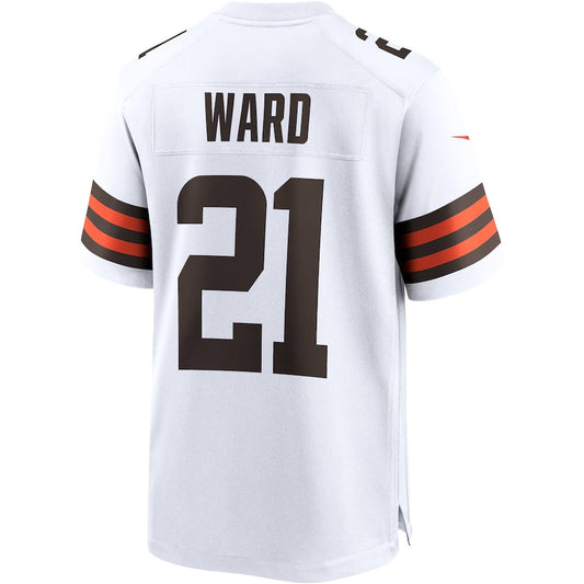 C.Browns #21 Denzel Ward  Player White Game Stitched American Football Jerseys